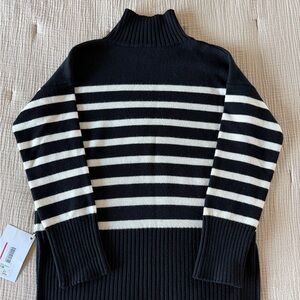 Striped Black and White IRIS & INK Women's Sweater NWT